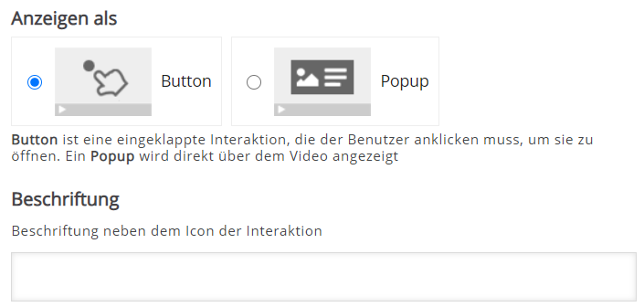 Darstellungsoption "Button"