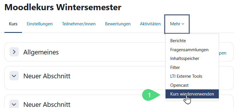 Mehr < Kurs wiederverwenden