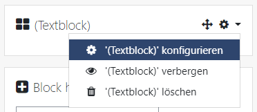 Block konfigurieren